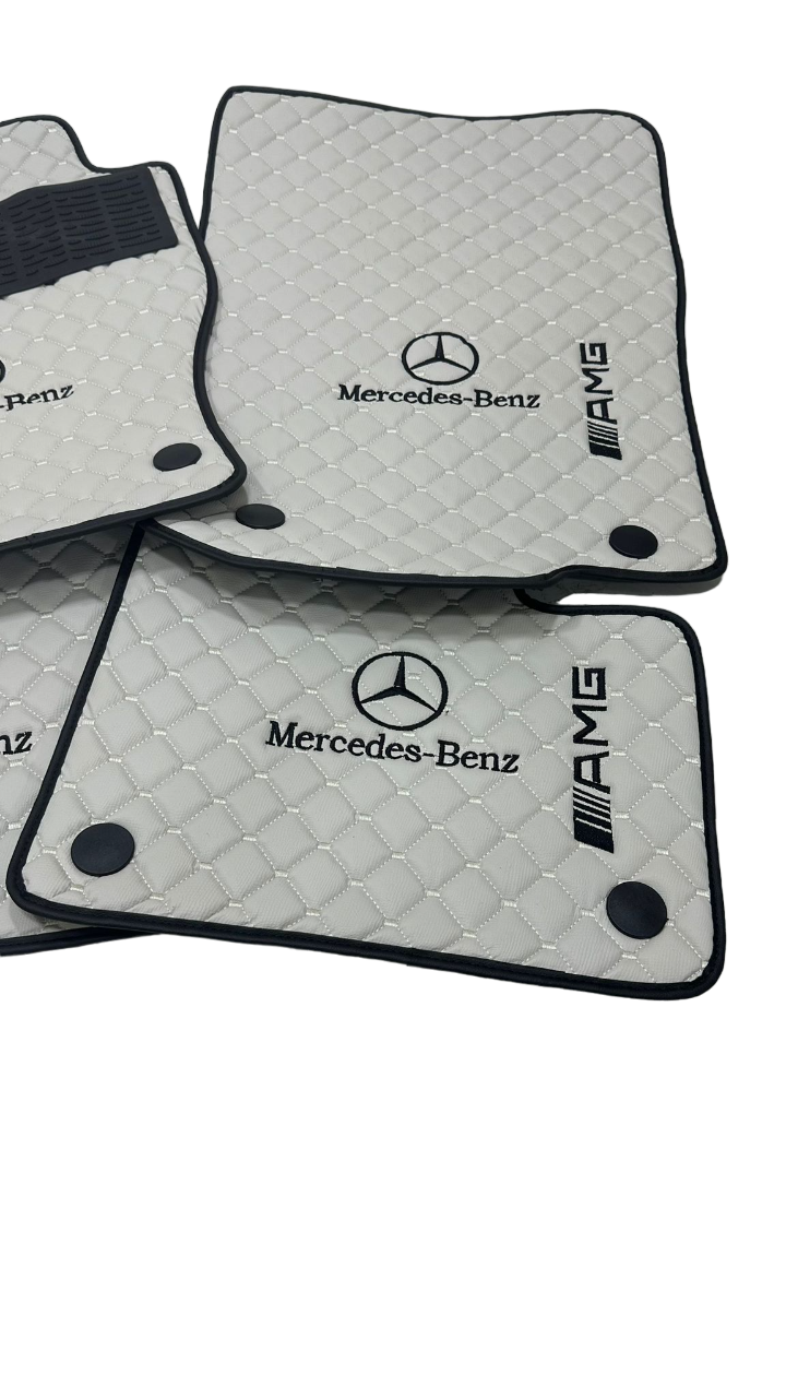 Mercedes Benz - amg Car Floor Mats Set, All Mercedes Benz, amg Models Waterproof Custom Car Mercedes Benz - amg Floor Mats Leather