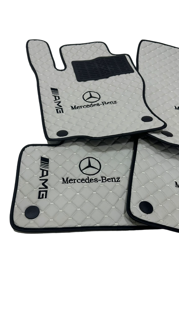 Mercedes Benz - amg Car Floor Mats Set, All Mercedes Benz, amg Models Waterproof Custom Car Mercedes Benz - amg Floor Mats Leather