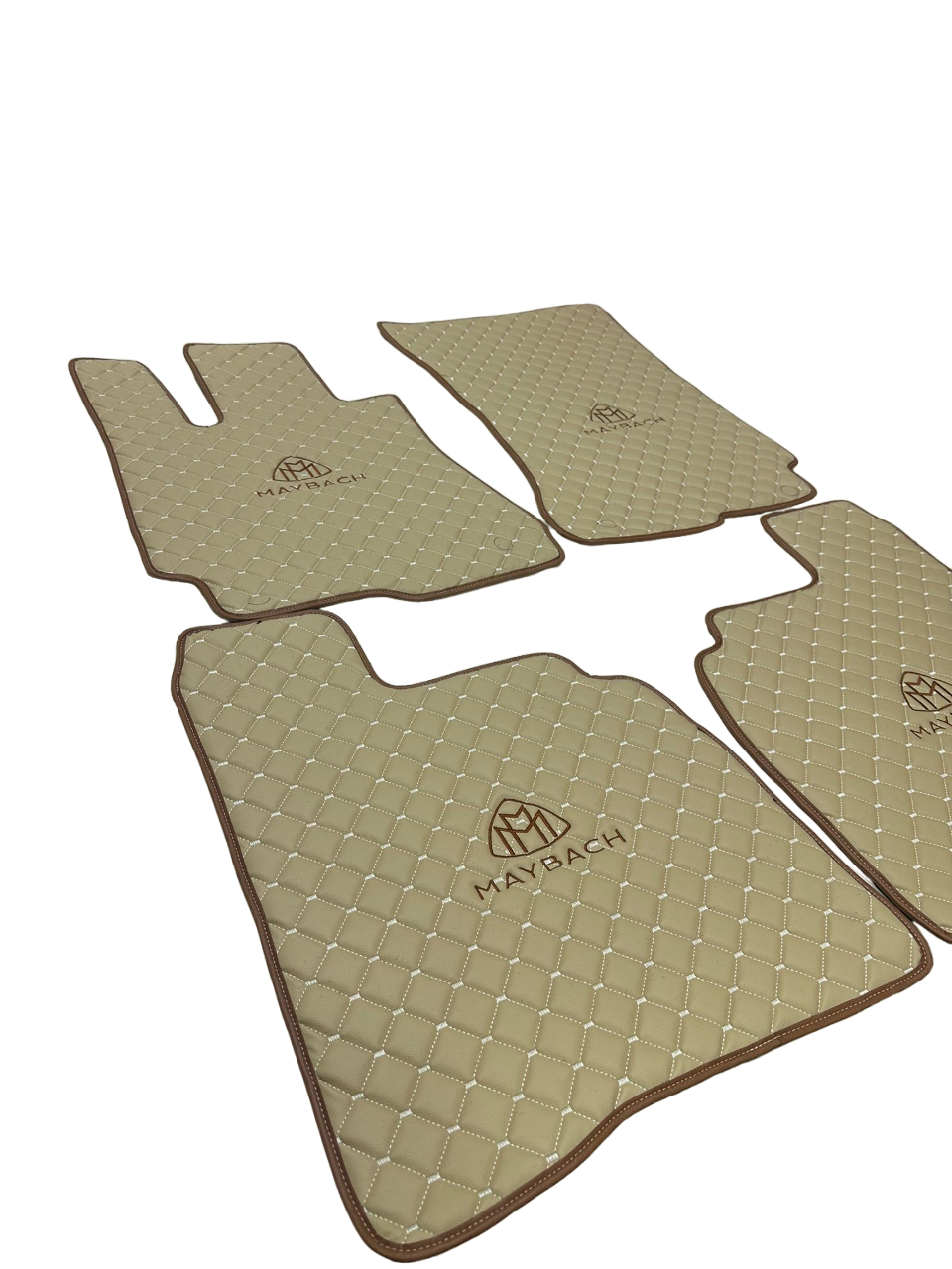 Maybach Car Floor Mats Set, All Maybach Models Waterproof Custom Car Maybach Floor Mats Leather Front and Rear Carpet Liner