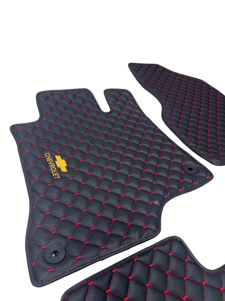 Corvette C4 1984-1982 Car Floor Mats Set, All Models Waterproof Custom Car Chevrolet Floor Mats Leather Front and Rear Carpet Liner