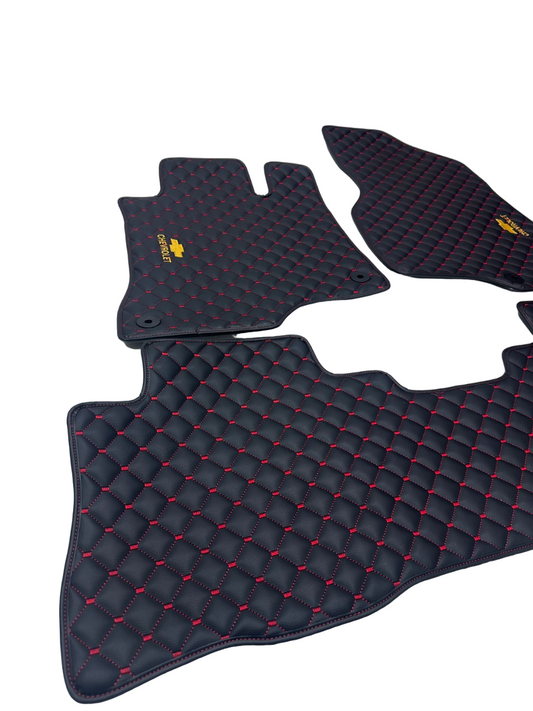 Chevrolet Car Floor Mats Set, All Chevrolet Models Waterproof Custom Car Chevrolet Floor Mats Leather Front and Rear Carpet Liner