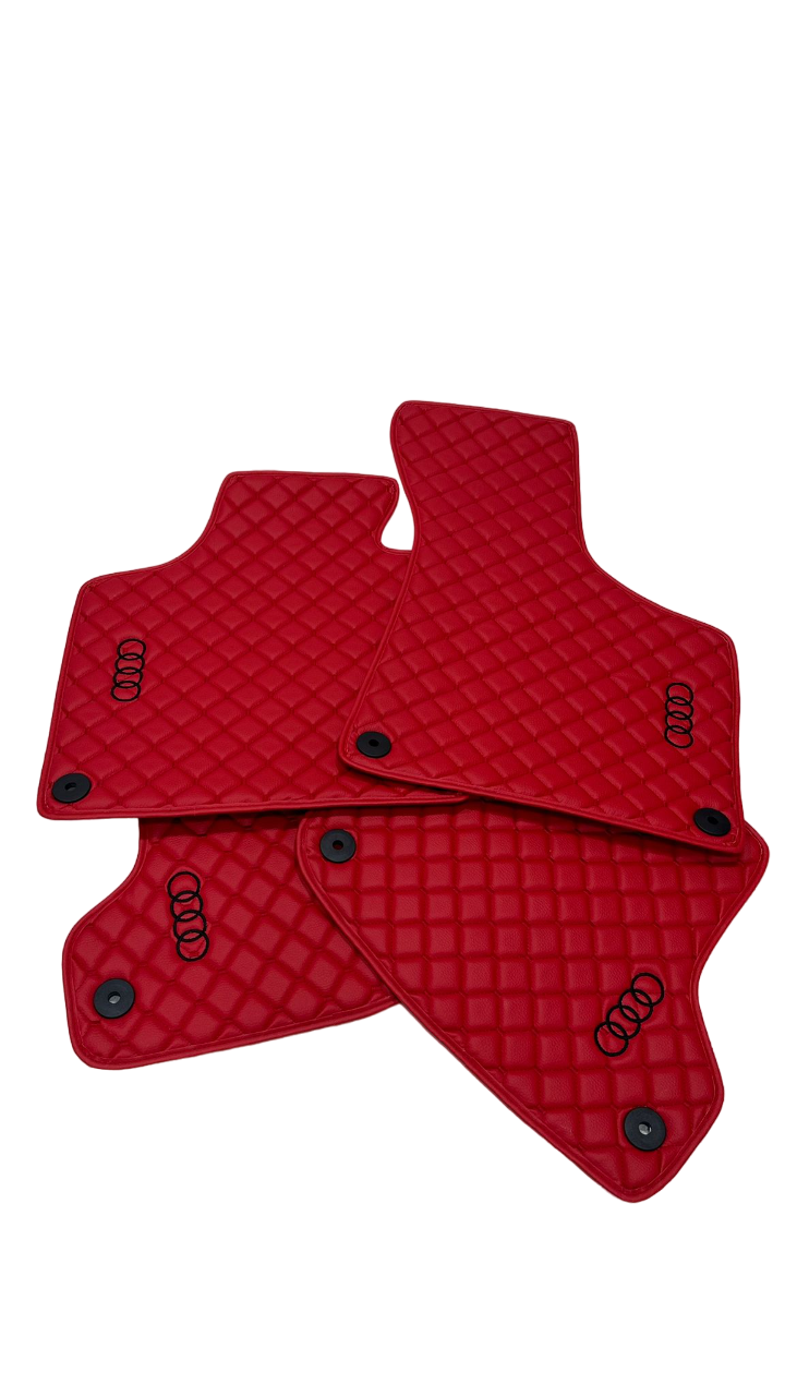 Audi Car Floor Mats Set, All Audi Models Waterproof Custom Car Audi Floor Mats Leather Front and Rear Carpet Liner