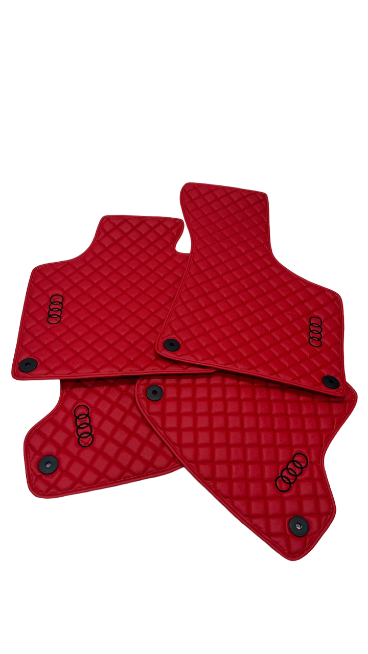 Audi Car Floor Mats Set, All Audi Models Waterproof Custom Car Audi Floor Mats Leather Front and Rear Carpet Liner