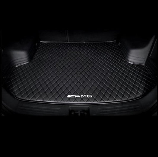 Mercedes Benz Amg  Luxury Leather Custom Made Fitted Car Boot Liner Base Mats Cargo Liners