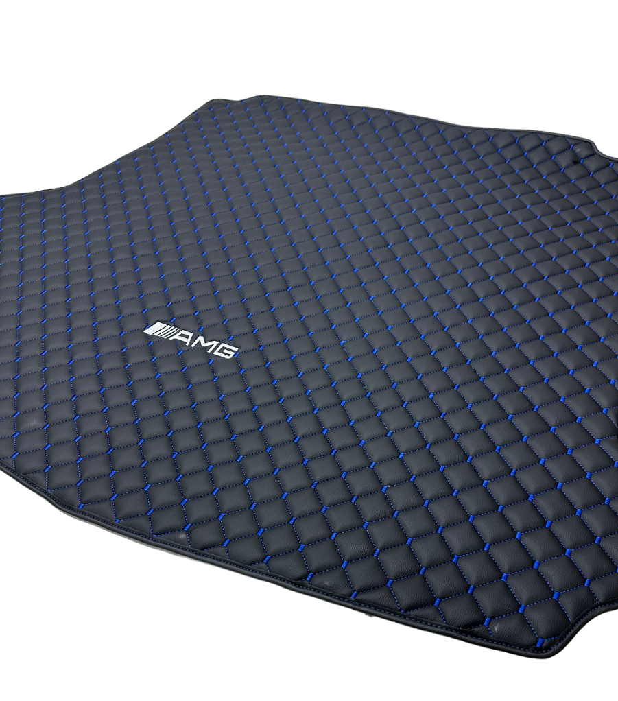 Mercedes Benz Amg  Luxury Leather Custom Made Fitted Car Boot Liner Base Mats Cargo Liners