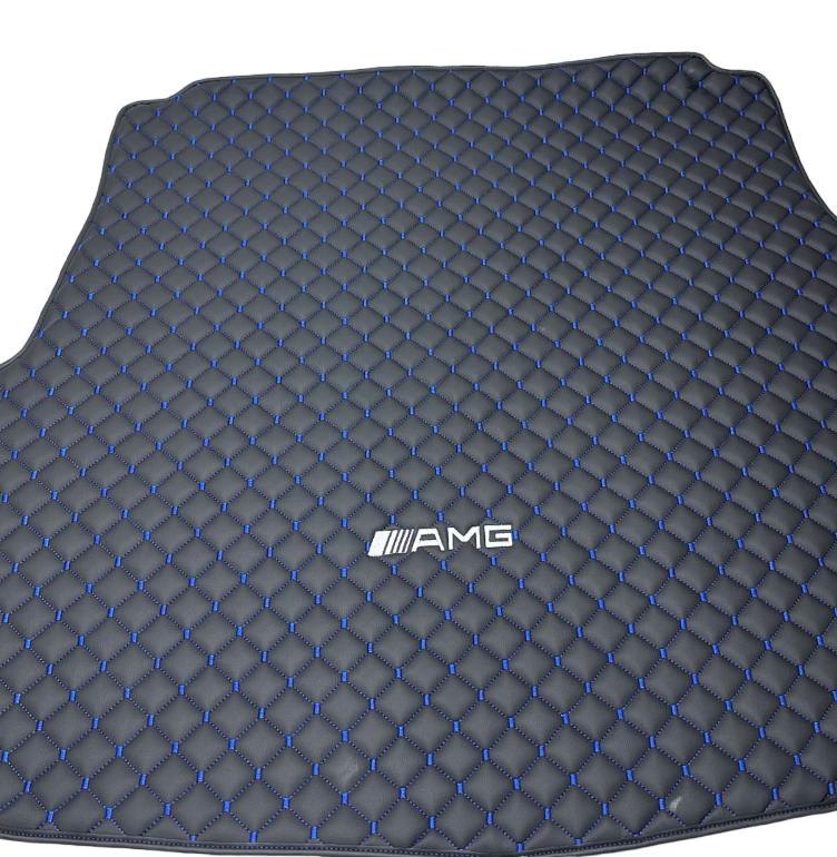 Mercedes Benz Amg  Luxury Leather Custom Made Fitted Car Boot Liner Base Mats Cargo Liners