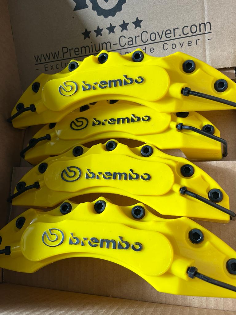 Brembo Yellow Brake Caliper Cover, 4x Brake Caliper Cover Front Rear Wheels, Brembo Caliper Cover, Yellow