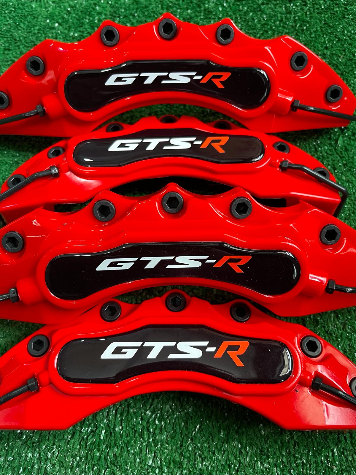 Gts-r 4x Brake Caliper Cover Red Front Rear Wheels Set Gts-r 4 x Red Brake Caliper Covers