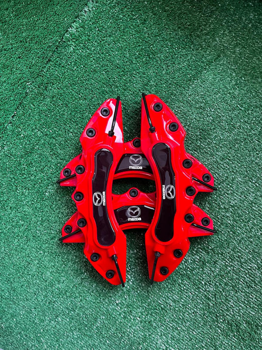 4x Brake Caliper Cover red Front Rear Wheels set all mazda model  4 x red Brake Caliper Covers