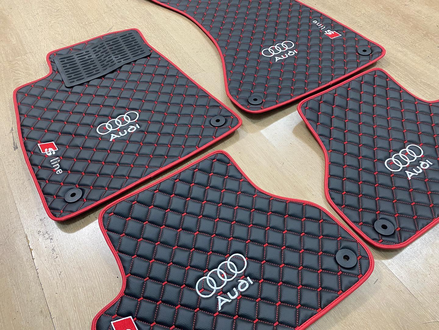 Audi Sline Car Floor Mats Set, All Audi Sline Models Waterproof Custom Car mat set