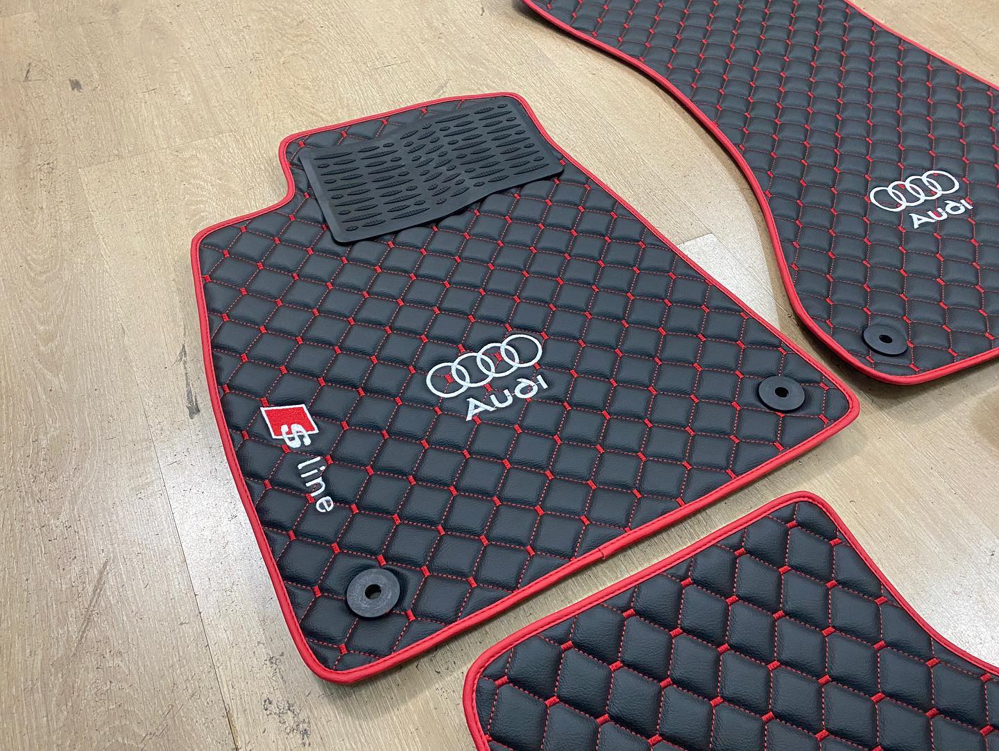 Audi Sline Car Floor Mats Set, All Audi Sline Models Waterproof Custom Car mat set