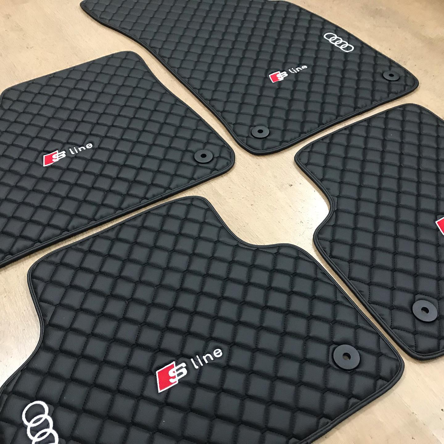 Audi Sline Car Floor Mats Set, All Audi Sline Models Waterproof Custom Car mat set