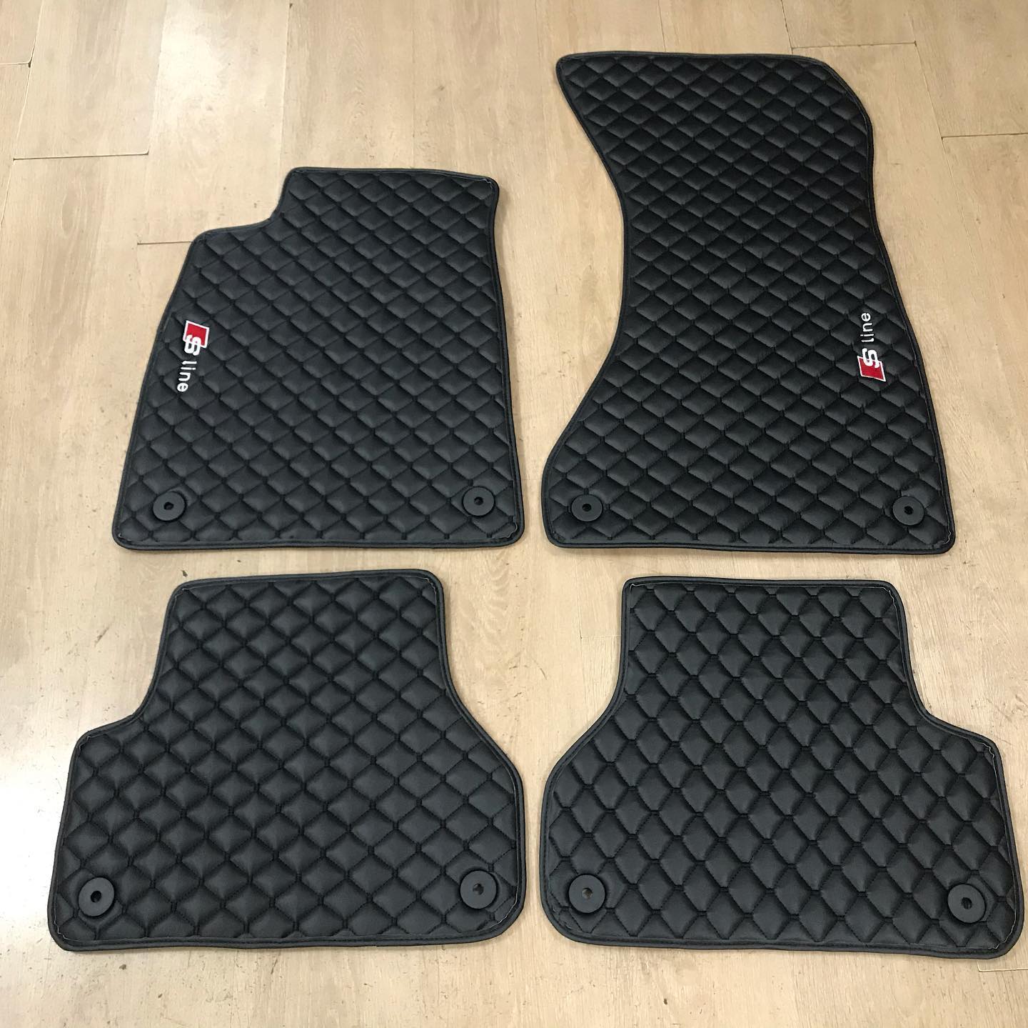 Audi Sline Car Floor Mats Set, All Audi Sline Models Waterproof Custom Car mat set