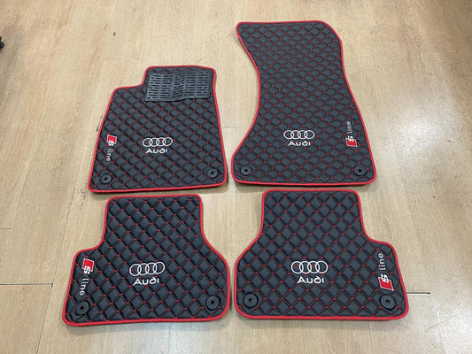 Audi Sline Car Floor Mats Set, All Audi Sline Models Waterproof Custom Car mat set