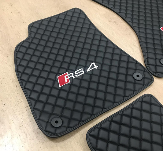 Audi Rs4 Car Floor Mats Set, All Audi Rs4 Models Waterproof Custom Car mat set