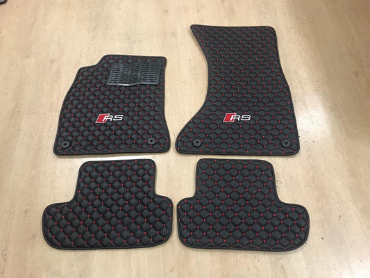 Audi Rs Car Floor Mats Set, All Audi Rs Models Waterproof Custom Car mat set