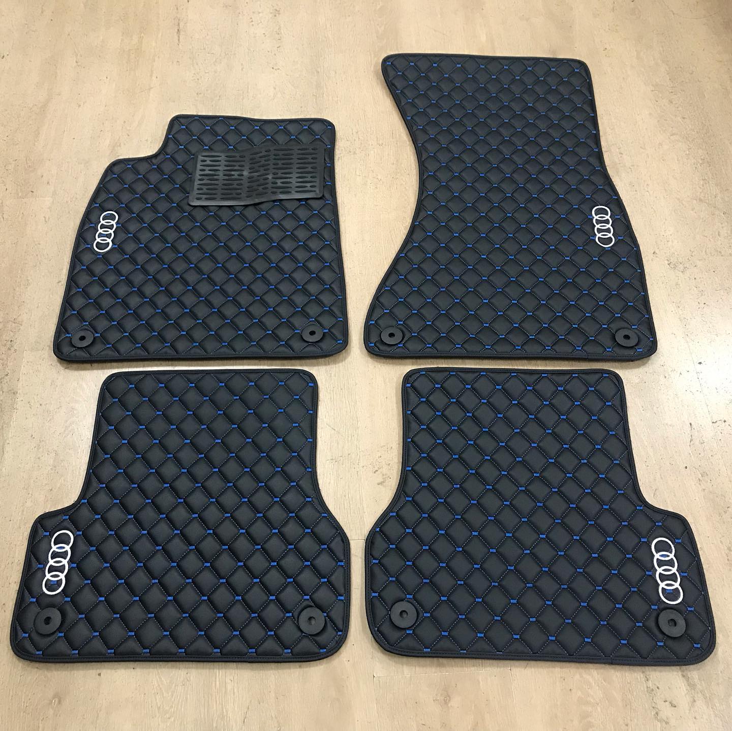 Audi Coupe Gt 1984-1991 Leather Car Floor Mats Set, All Audi Models Waterproof Custom Car Mat Set