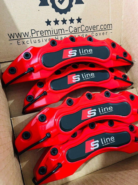 Audi S Line 4x Brake Caliper Covers, S-Line Brake Caliper Cover