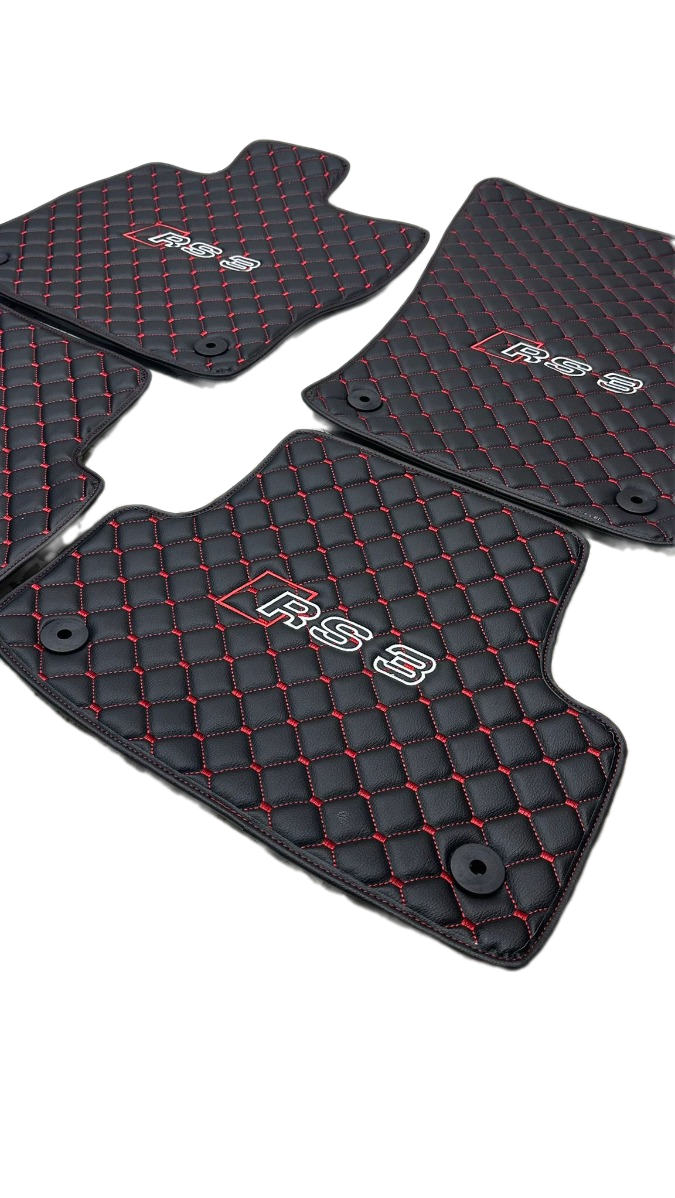 Audi Rs3 Car Floor Mats Set, All Audi Rs3 Models Waterproof Custom Car