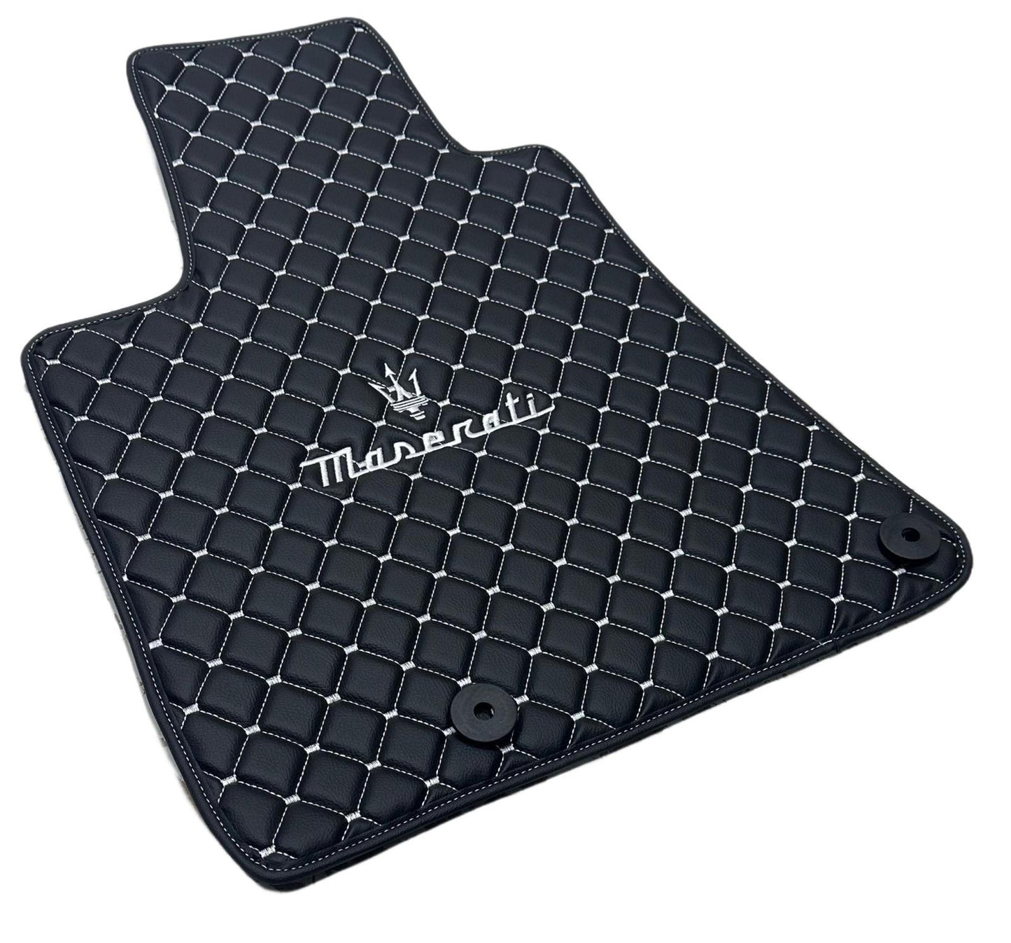 Maserati Car Floor Mats Set, All Maserati  Models Waterproof Custom Car Maserati Floor Mats Leather Front and Rear Carpet Liner