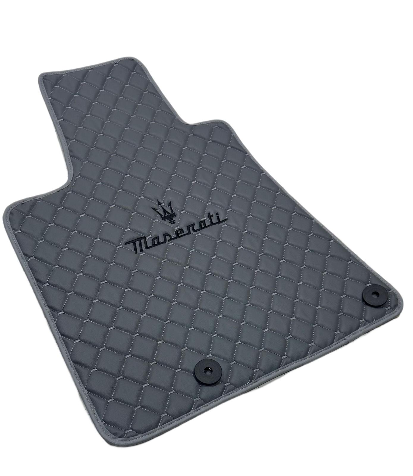 Maserati Car Floor Mats Set, All Maserati  Models Waterproof Custom Car Maserati Floor Mats Leather Front and Rear Carpet Liner