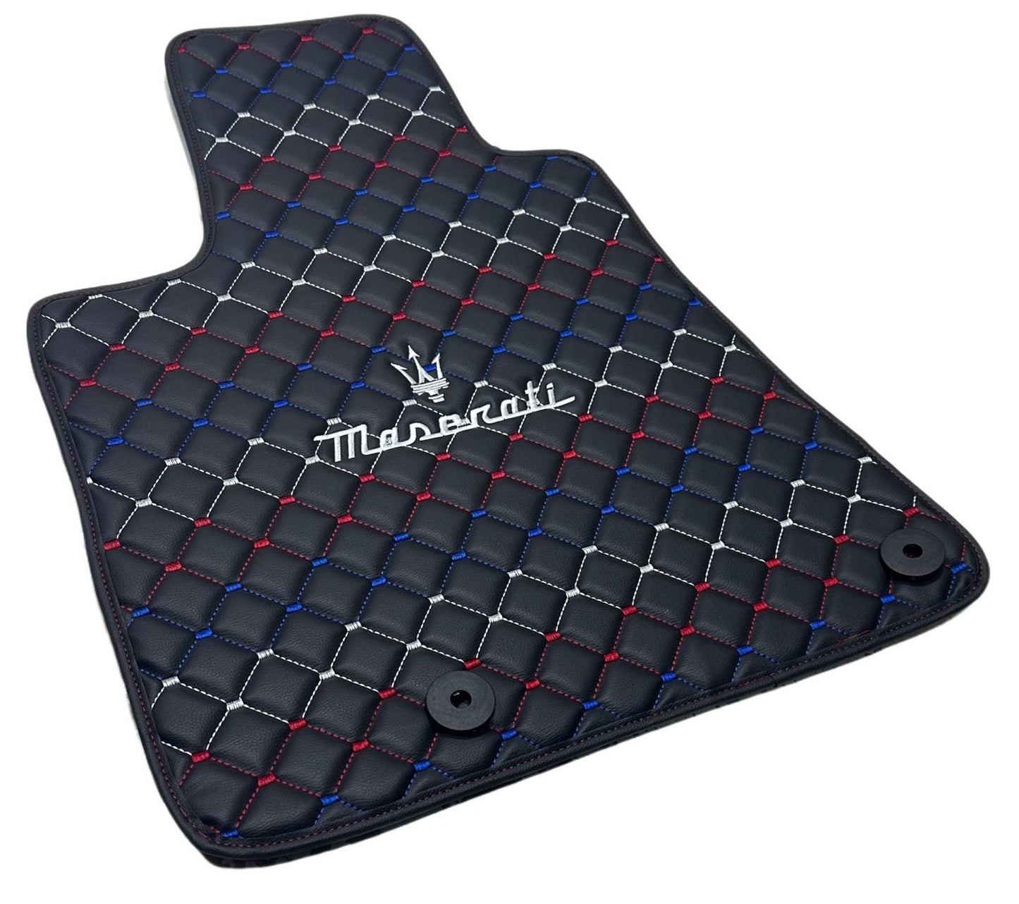 Maserati Car Floor Mats Set, All Maserati  Models Waterproof Custom Car Maserati Floor Mats Leather Front and Rear Carpet Liner