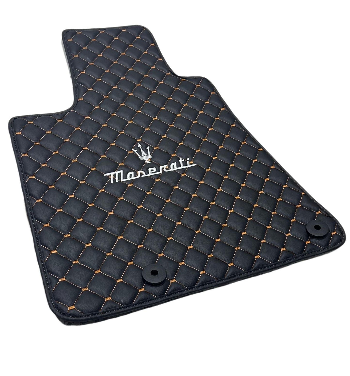 Maserati Car Floor Mats Set, All Maserati  Models Waterproof Custom Car Maserati Floor Mats Leather Front and Rear Carpet Liner