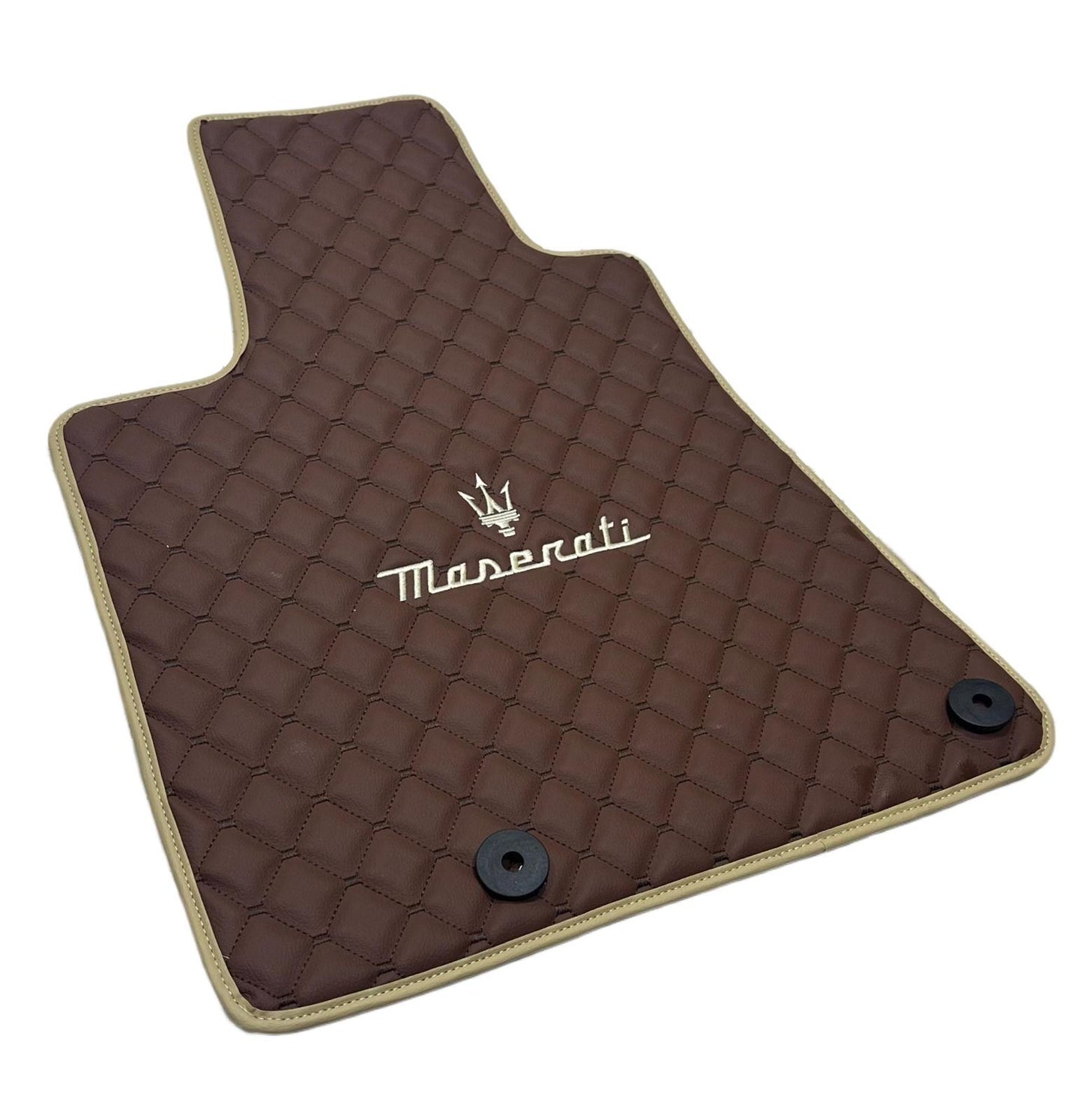 Maserati Car Floor Mats Set, All Maserati  Models Waterproof Custom Car Maserati Floor Mats Leather Front and Rear Carpet Liner