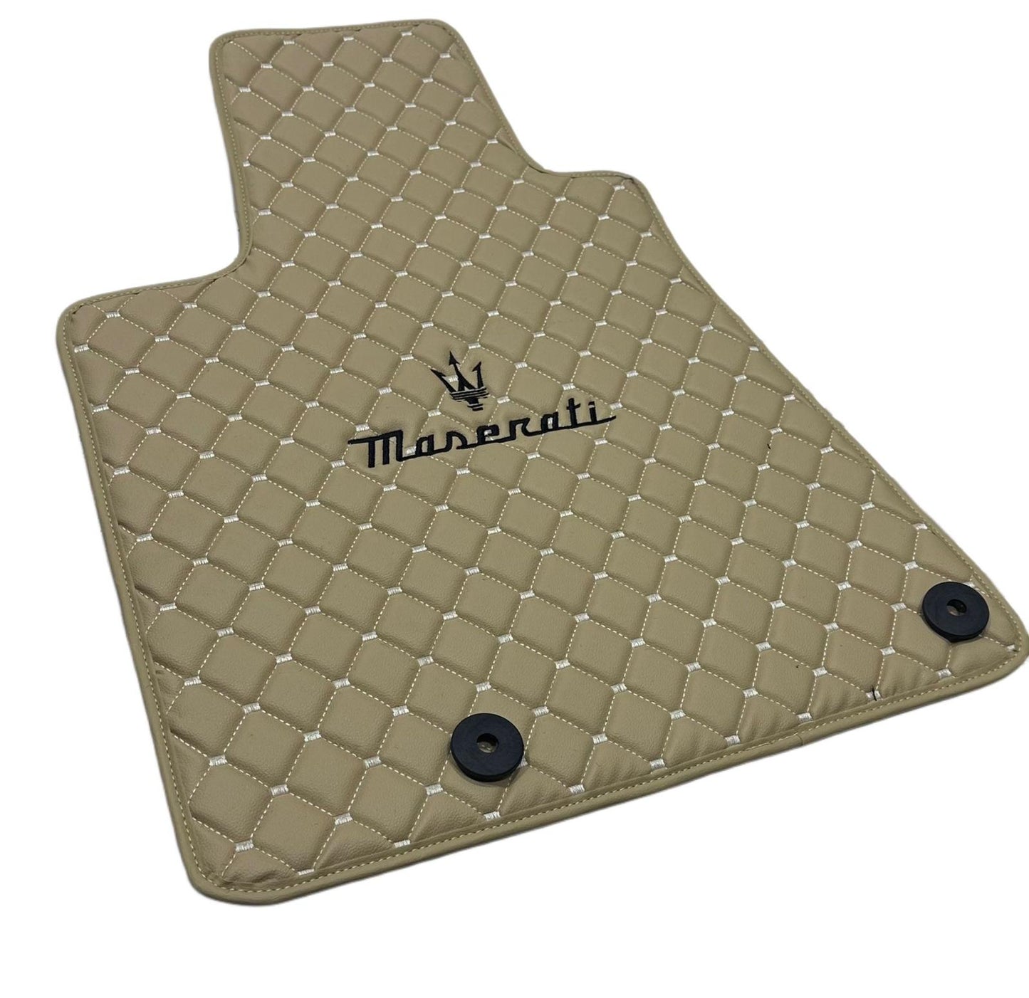 Maserati Car Floor Mats Set, All Maserati  Models Waterproof Custom Car Maserati Floor Mats Leather Front and Rear Carpet Liner