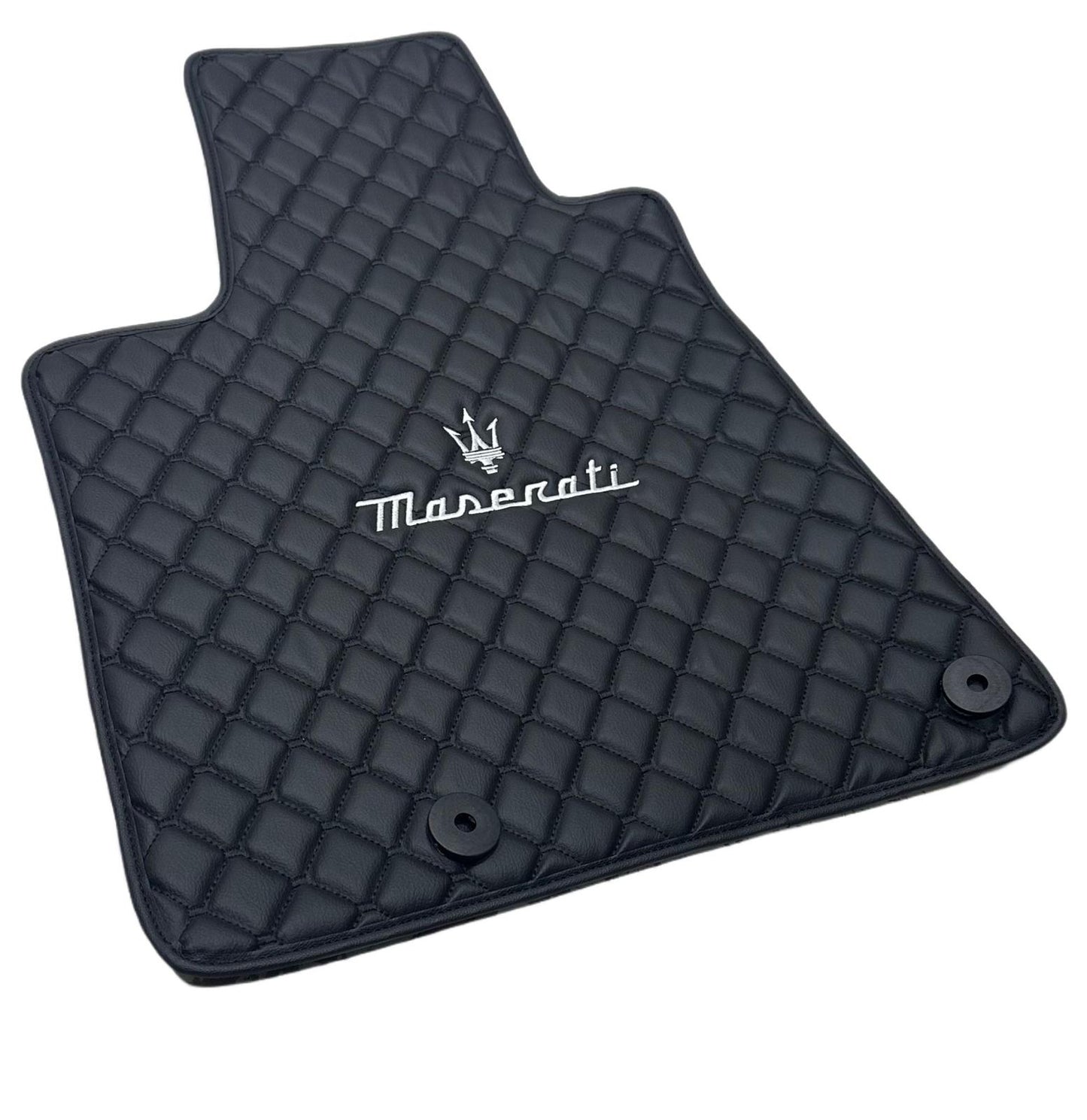 Maserati Car Floor Mats Set, All Maserati  Models Waterproof Custom Car Maserati Floor Mats Leather Front and Rear Carpet Liner