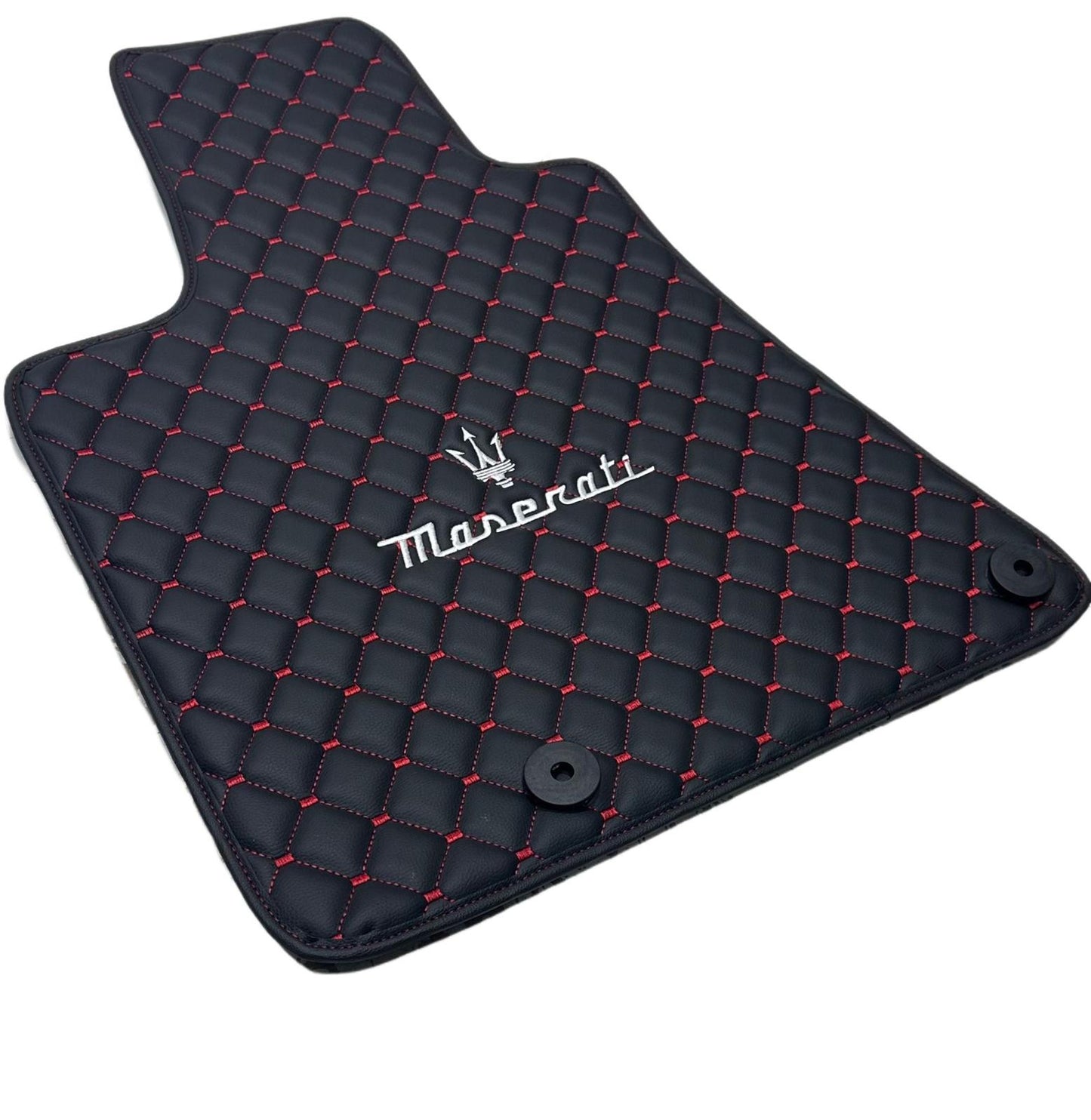 Maserati Car Floor Mats Set, All Maserati  Models Waterproof Custom Car Maserati Floor Mats Leather Front and Rear Carpet Liner