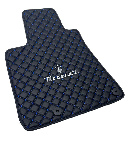 Maserati Car Floor Mats Set, All Maserati  Models Waterproof Custom Car Maserati Floor Mats Leather Front and Rear Carpet Liner