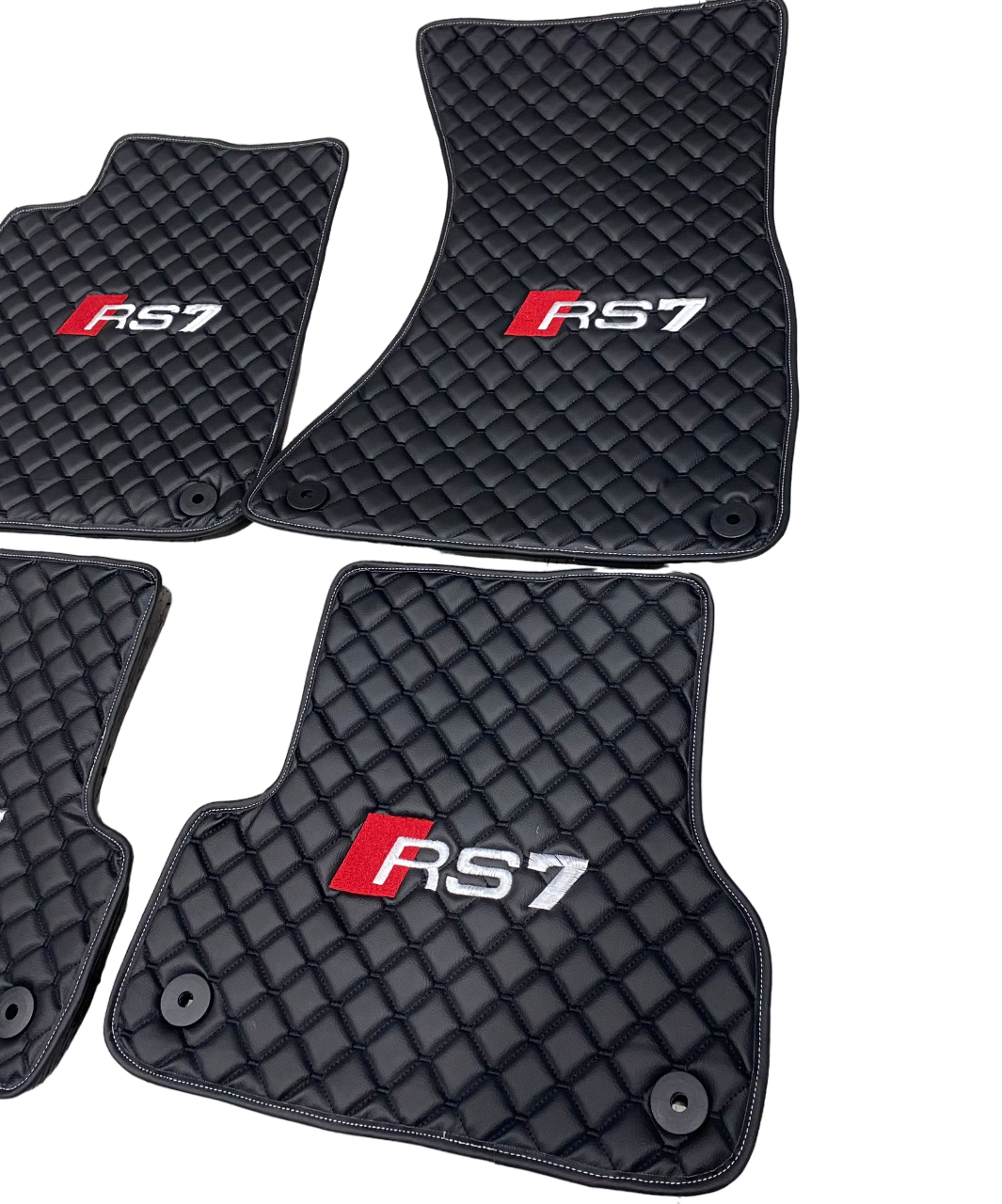 Audi Rs7 Car Floor Mats Set, All Audi Rs7 Models Waterproof Custom Car Audi Rs7 Floor Mats Leather Front and Rear Carpet Liner