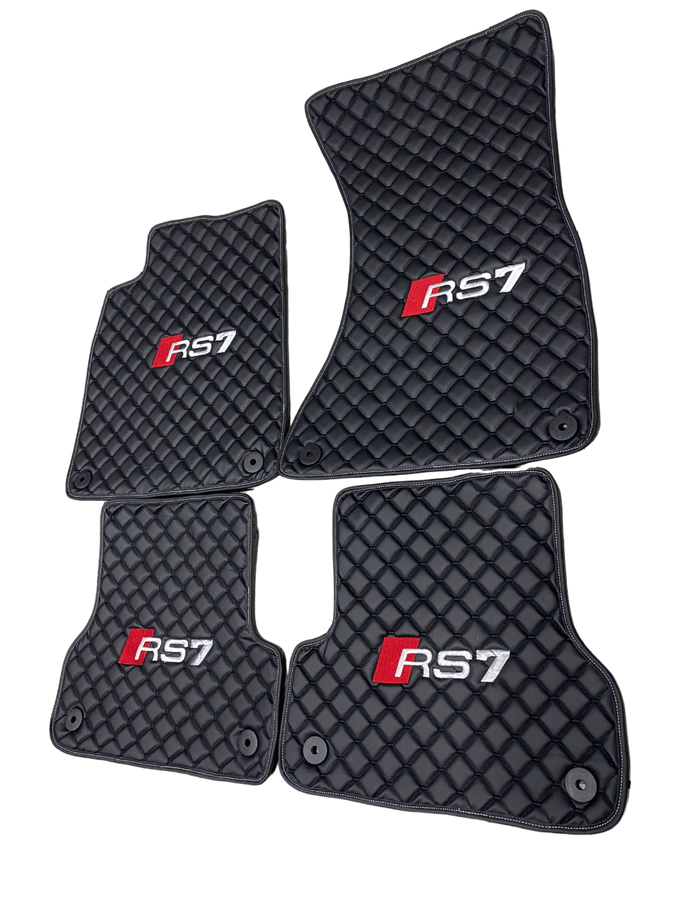 Audi Rs7 Car Floor Mats Set, All Audi Rs7 Models Waterproof Custom Car Audi Rs7 Floor Mats Leather Front and Rear Carpet Liner