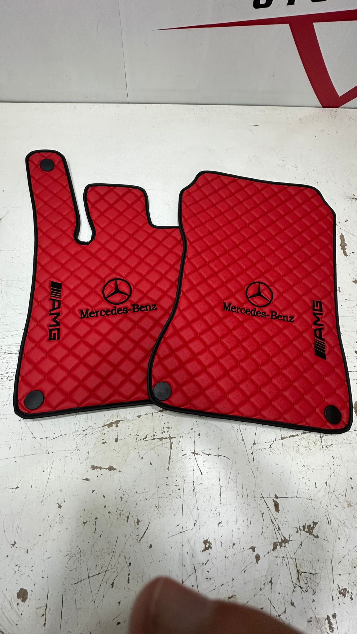 Mercedes Benz - amg Car Floor Mats Set, All Mercedes Benz, amg Models Waterproof Custom Car Mercedes Benz - amg Floor Mats Leather