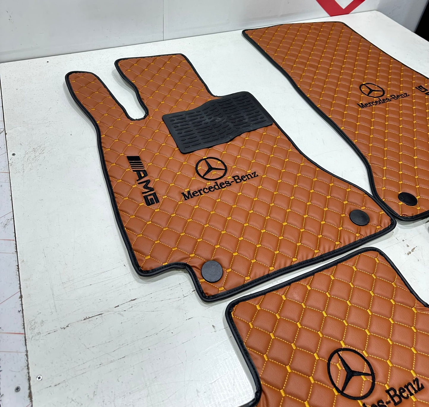 Mercedes Benz - amg Car Floor Mats Set, All Mercedes Benz, amg Models Waterproof Custom Car Mercedes Benz - amg Floor Mats Leather