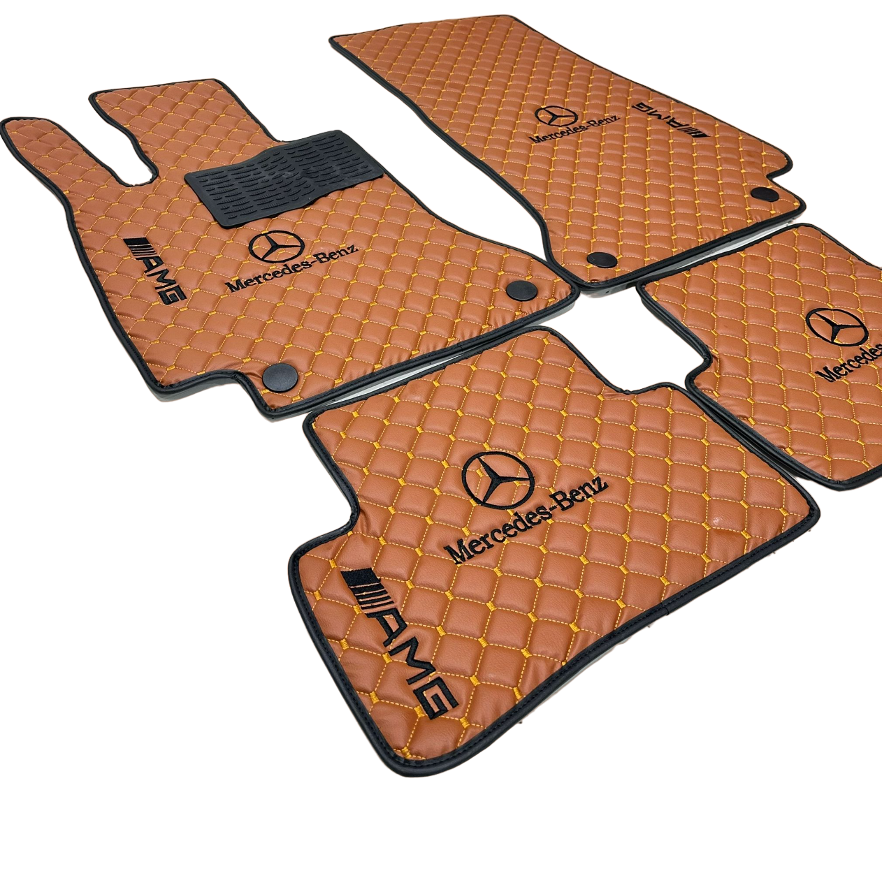 Mercedes Benz - amg Car Floor Mats Set, All Mercedes Benz, amg Models Waterproof Custom Car Mercedes Benz - amg Floor Mats Leather