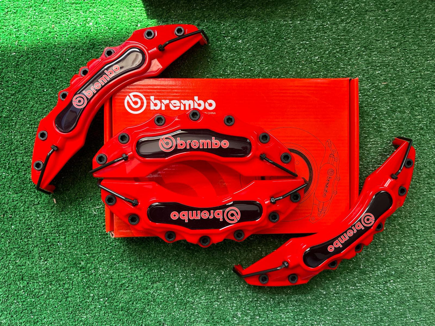 Brembo Red Brake Caliper Cover, 4x Brake Caliper Cover Front Rear Wheels, Brembo Caliper Cover, Red