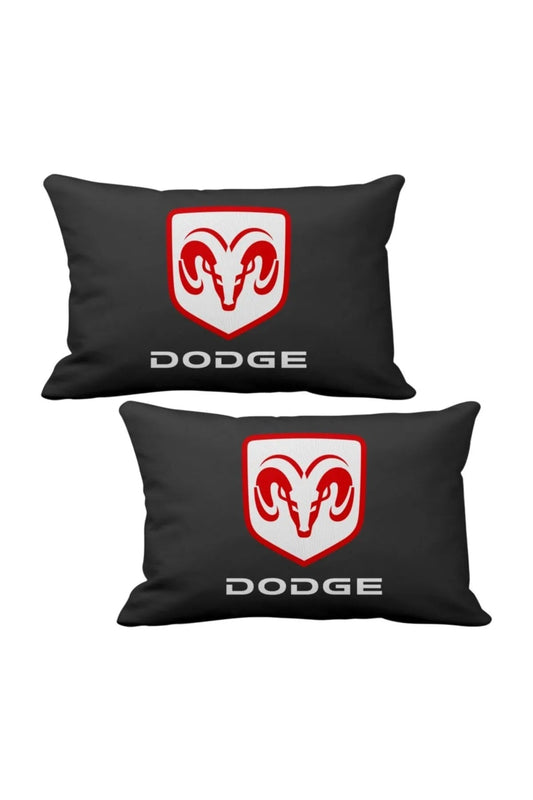 Dodge 2 pcs Luxury Car Neck Pillow Black, Dodge Car Pillow