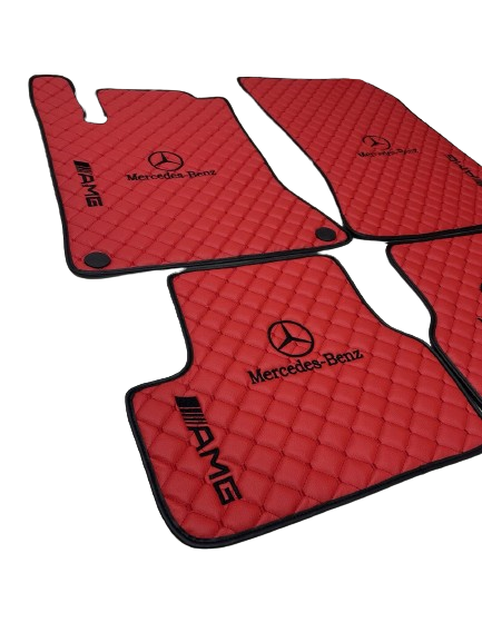 Mercedes Benz Amg Waterproof All Model Custom Mercedes Benz Amg Floor Mats, Leather, Front Rear Carpet Liner, Mercedes Benz Amg Car Floor Mats