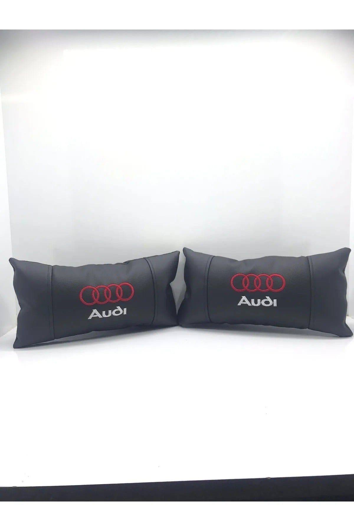 Audi Compatible Car Auto Neck Pillow 2 Pcs Luxury Leather, Audi Car Pillow, Car Pillow For All Audi Vehicle