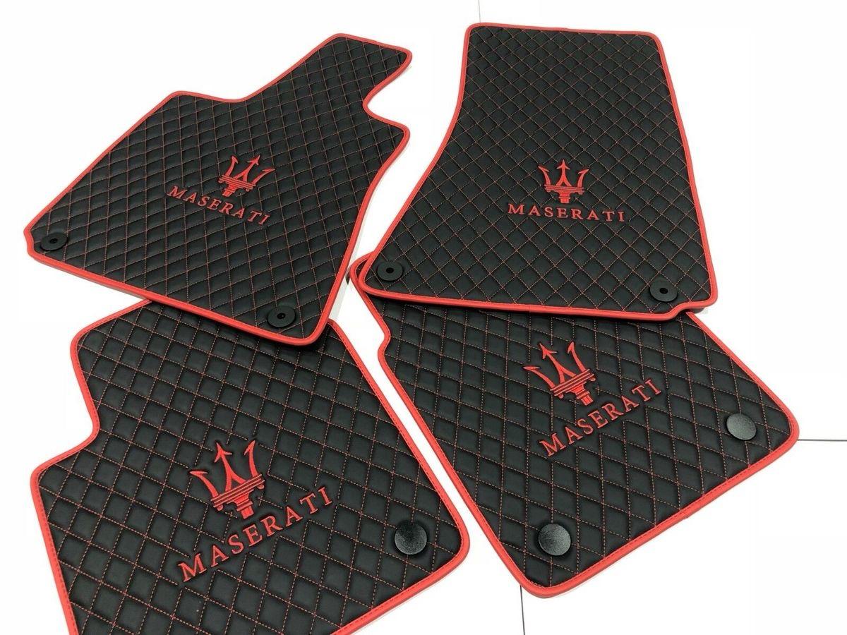 Maserati Waterproof All Model Custom Grecale, Ghibili, Levante, Quattroporte Floor Mats, Leather, Maserati Car Floor Mats