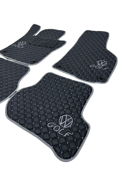 vw Golf Waterproof All Model Custom vw Golf Floor Mats, Leather, Front Rear Carpet Liner, vw Golf Car Floor Mats