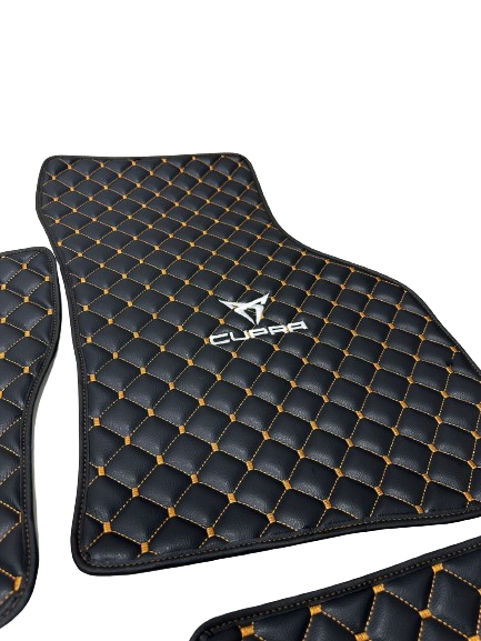 Cupra Waterproof Custom Car Cupra Floor Mats, Leather, Front Rear Carpet Liner, Cupra Car Floor Mats