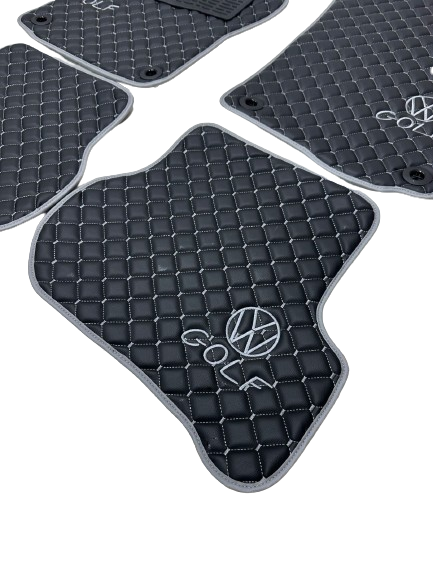 vw Golf Waterproof All Model Custom vw Golf Floor Mats, Leather, Front Rear Carpet Liner, vw Golf Car Floor Mats