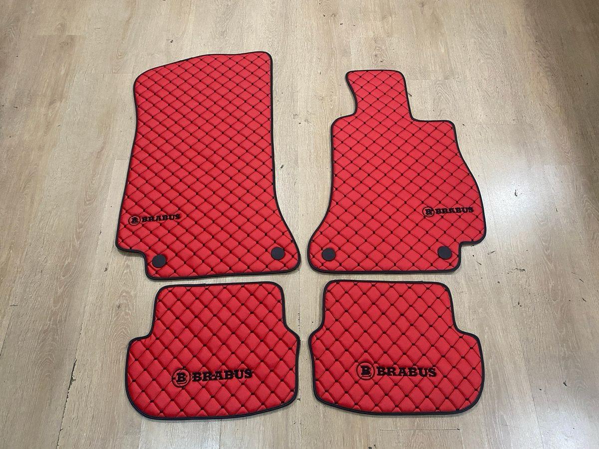 Brabus Waterproof Custom Car Brabus Floor Mats, Leather, Front Rear Carpet Liner, Brabus Car Floor Mats