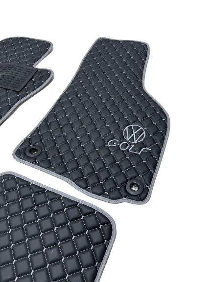 vw Golf Waterproof All Model Custom vw Golf Floor Mats, Leather, Front Rear Carpet Liner, vw Golf Car Floor Mats