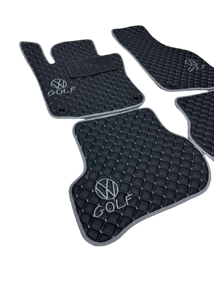 vw Golf Waterproof All Model Custom vw Golf Floor Mats, Leather, Front Rear Carpet Liner, vw Golf Car Floor Mats