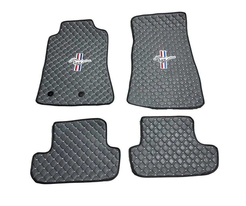 Ford Mustang Waterproof All Model Custom Ford Mustang Floor Mats, Leather, Front Rear Carpet Liner, Mustang CAR Floor Mats