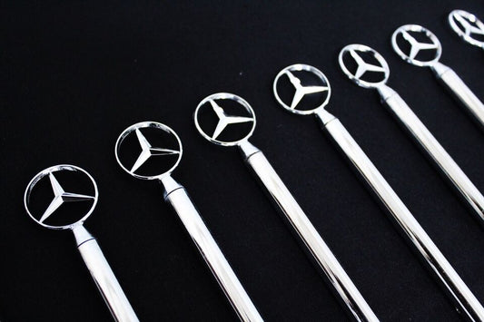 Mercedes Benz Chrome Parking Pole Pennant Bar Chrome Styling Stainless Steel Body Kit Ford Chrome Parking Pole - Park Bar - Parkingpole